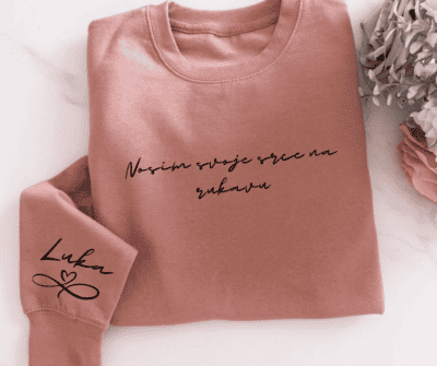 Ženska majica s jedinstvenim tiskom na rukavu u raznim bojama i veličinama