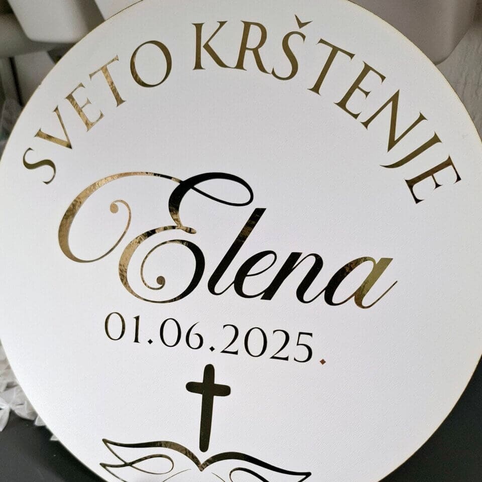 Drveni natpisi na stalku za sakramente