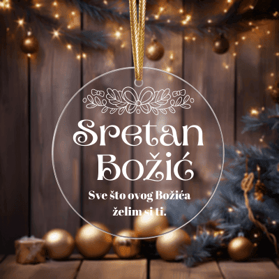 Personalizirane akrilne kuglice za bor promjera 11 cm savršen su božićni poklon koji unosi toplinu i jedinstvenost u svaki dom. Izrađene od kvalitetnog akrila, ove kuglice mogu biti ukrašene imenima, posebnim datumima ili emotivnim porukama, što ih čini idealnim za obitelj i prijatelje. Elegantnog dizajna i trajne izrade, svaka kuglica donosi personalizirani dodir blagdanskoj atmosferi, pretvarajući obični ukras u dragocjenu uspomenu.