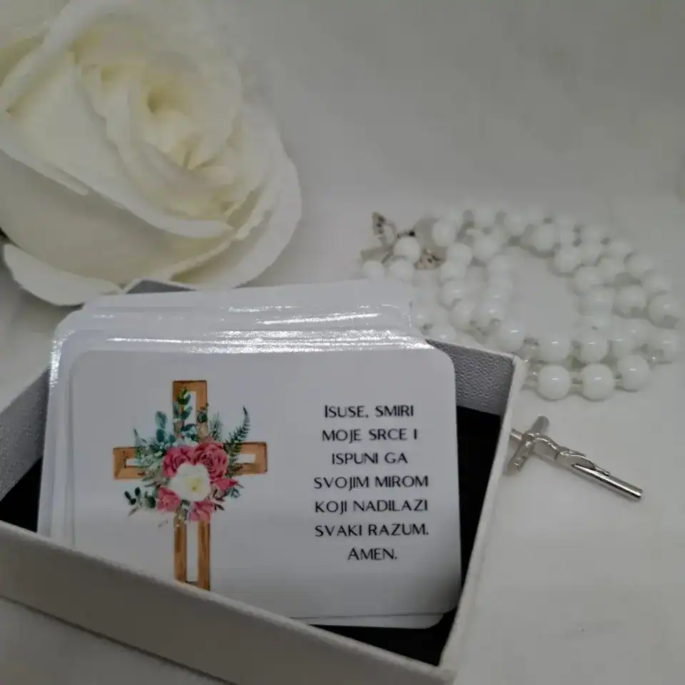 Kartice za molitvu Krunica krštenje pričesg krizma vjenčanje