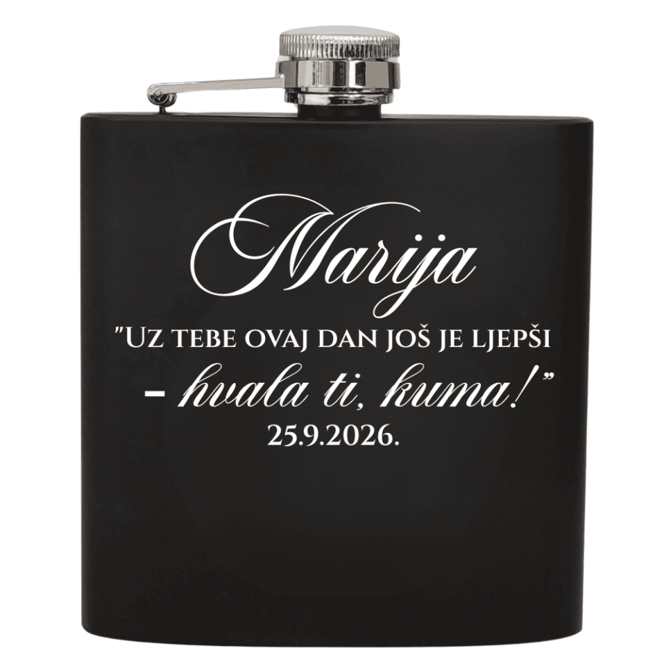 Personalizirane pljoske kao unikatni vjenčani pokloni za goste ili članove svadbene povorke