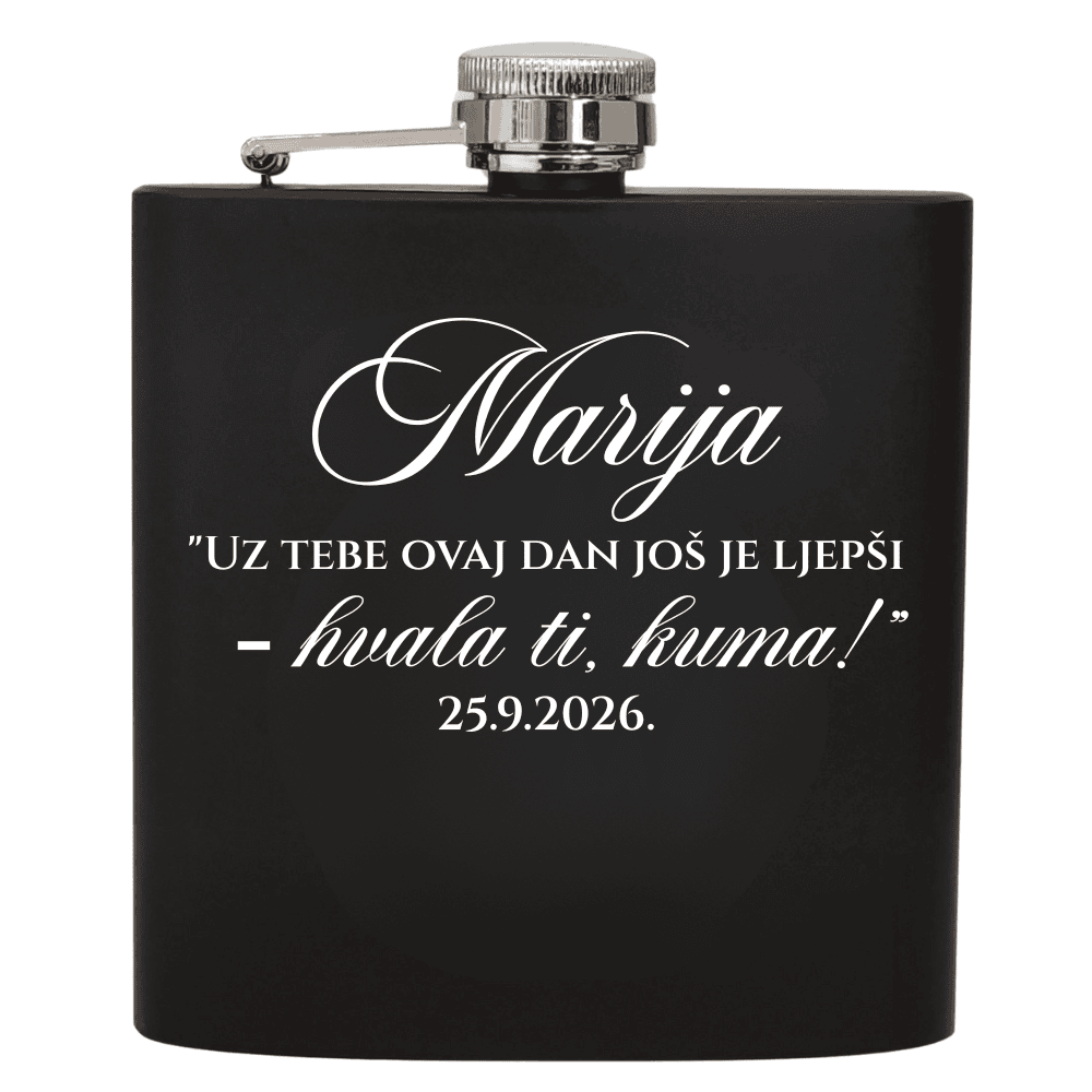 Personalizirane pljoske kao unikatni vjenčani pokloni za goste ili članove svadbene povorke
