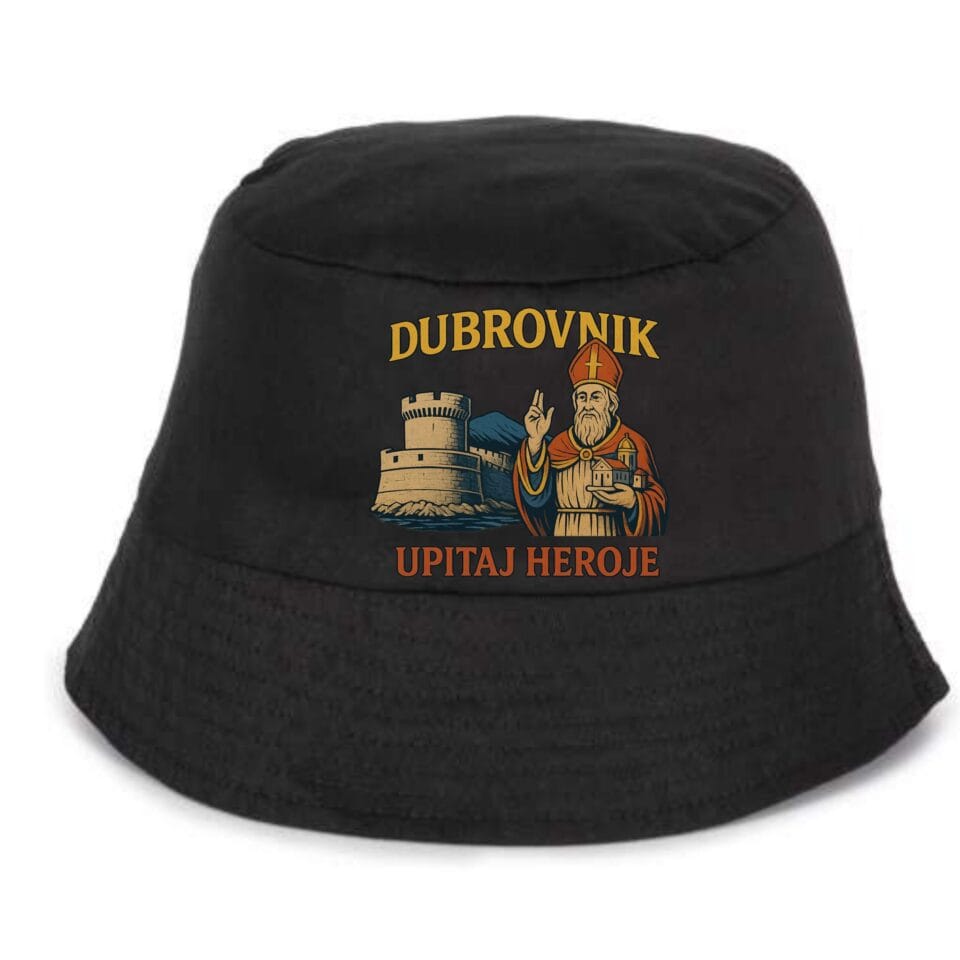 Crni šeširići s hrvatskim motivima - Dubrovnik