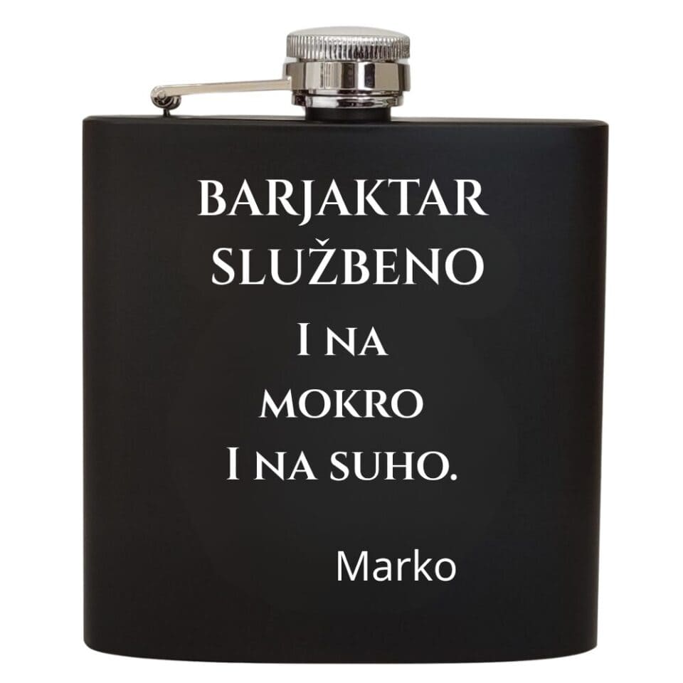 Crna Mat Pljoska – Elegancija  za barjaktara