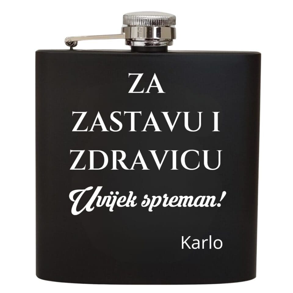 Crna Mat Pljoska – Elegancija za barjaktara