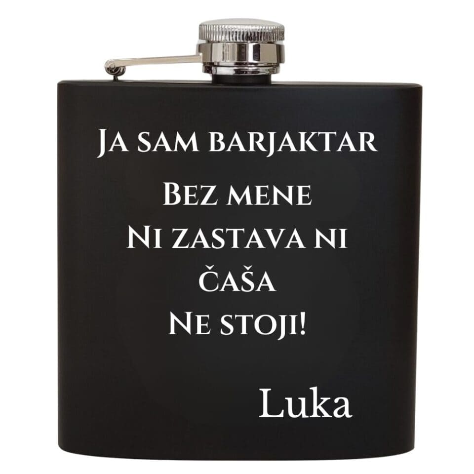 Crna Mat Pljoska – Elegancija  za barjaktara