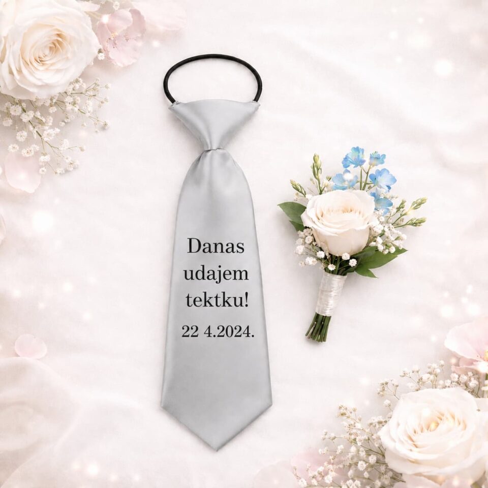 Dječja kravata “Danas udajem tetku” – personalizirana svadbena kravata za dječake