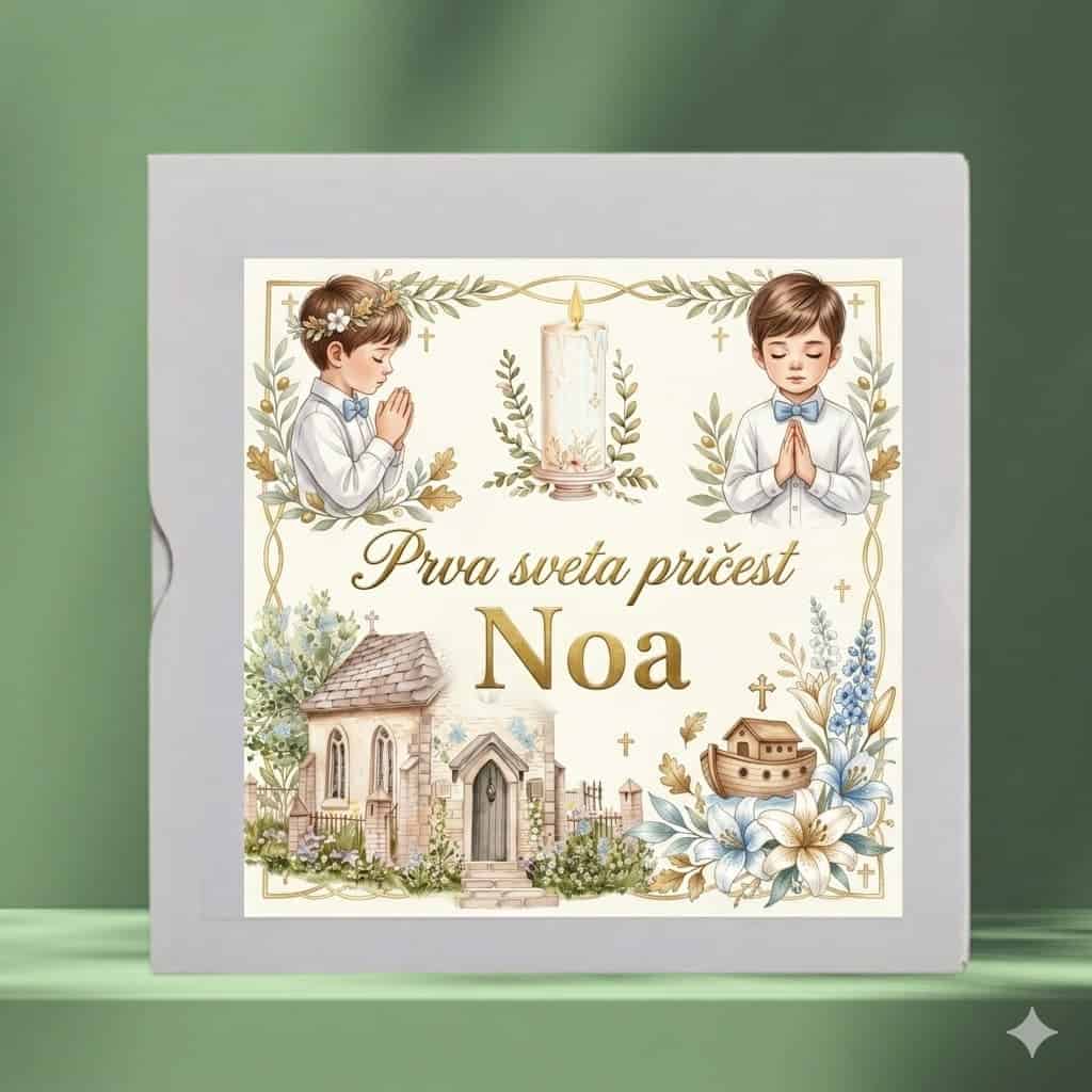 Personalizirana kutija za dječake- Prva pričest