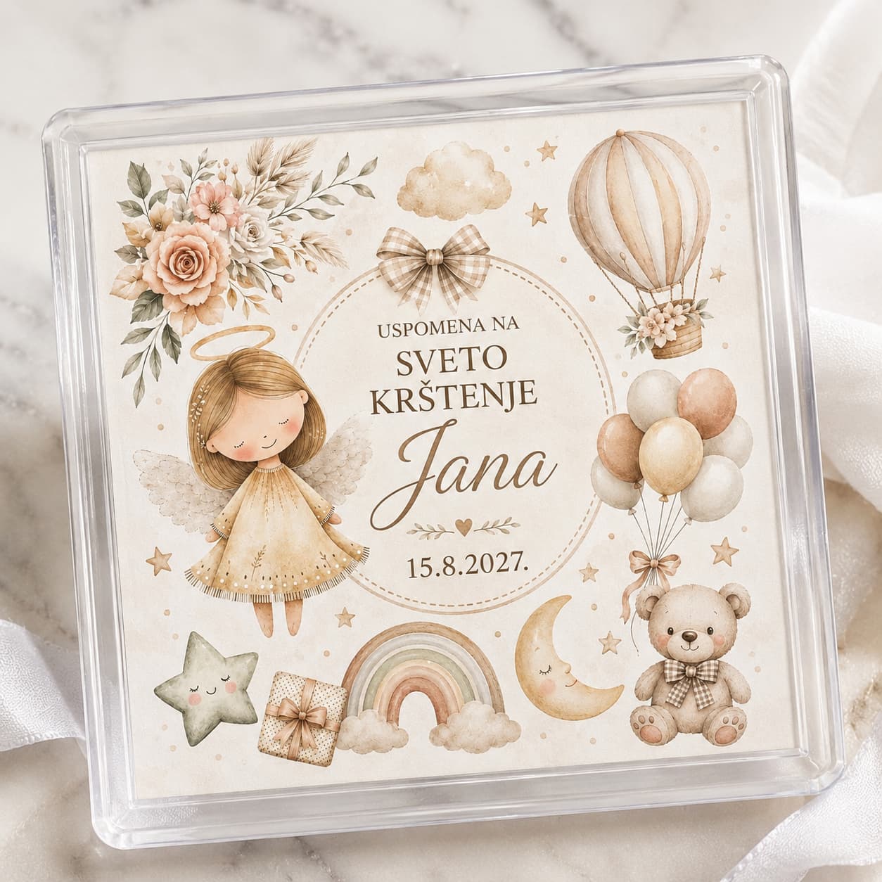 PVC magnet za djevojčicu Sveto krštenje